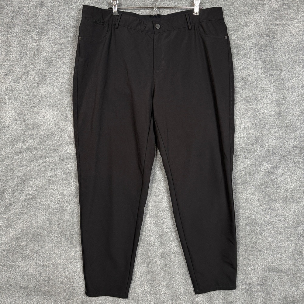 Lafayette 148 New York Size 18W Mercer Pants Black Skinny Office Career Stretch